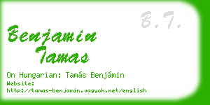 benjamin tamas business card